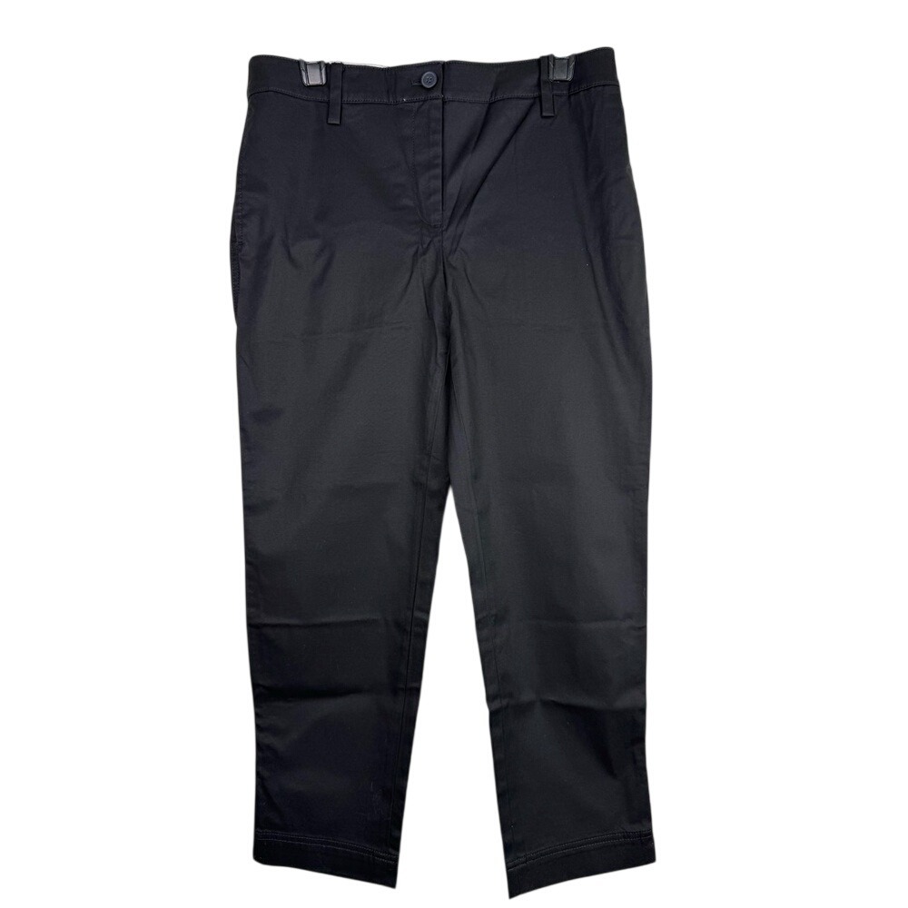 Talbots Black Slim‎ Perfect Crop Pants 8 NWT Heritage Twill Workwear Office Prep